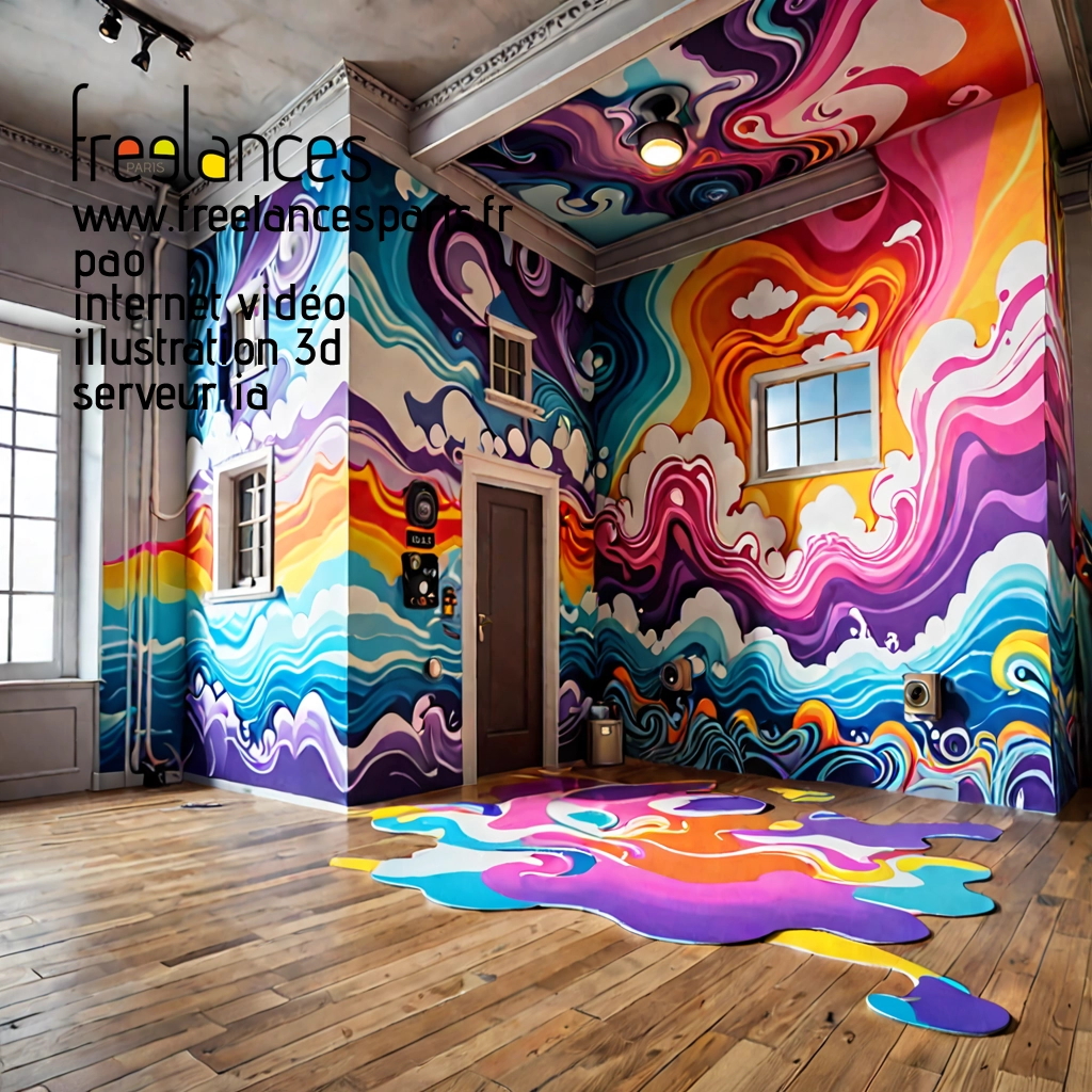 Pao internet vidéo illustration 3d serveur intelligence générative freelance paris studio de création 3MFTQZR0